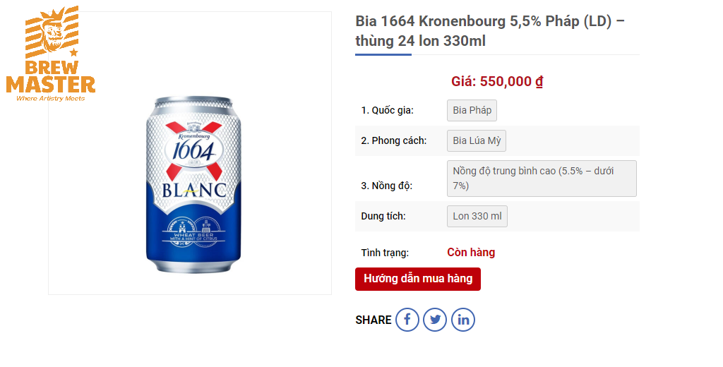 bia blanc 1664